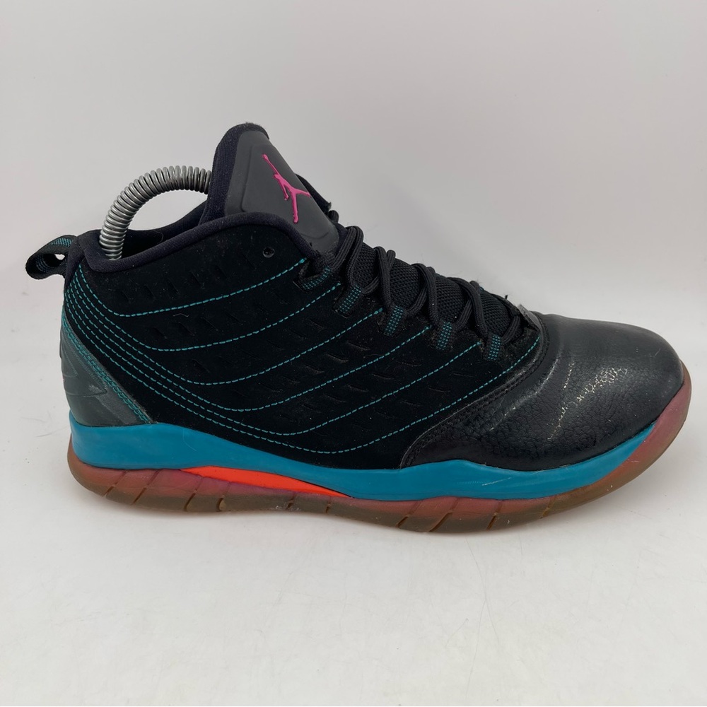 👞 Nike Air Jordan Velocity BG Black Blue Purple Athletic Shoes - Size 8.5